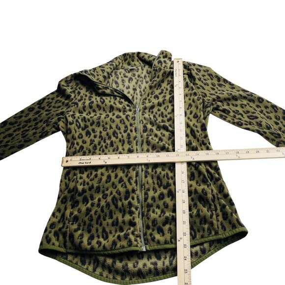 Old Navy Active Leopard Print Womens Zip-Up Fleece Jacket Small - Picture 4 of 5